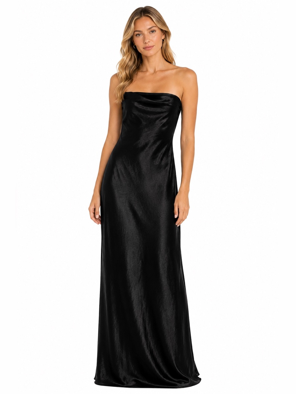 NWT Vince Size 8 Strapless Black Satin Evening Gown
